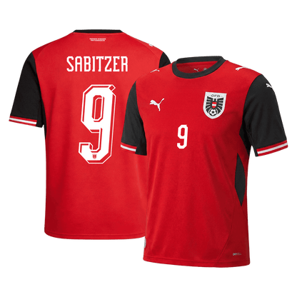 Camiseta de local de Austria SABITZER para hombre, número 9, Copa del Mundo 2026
