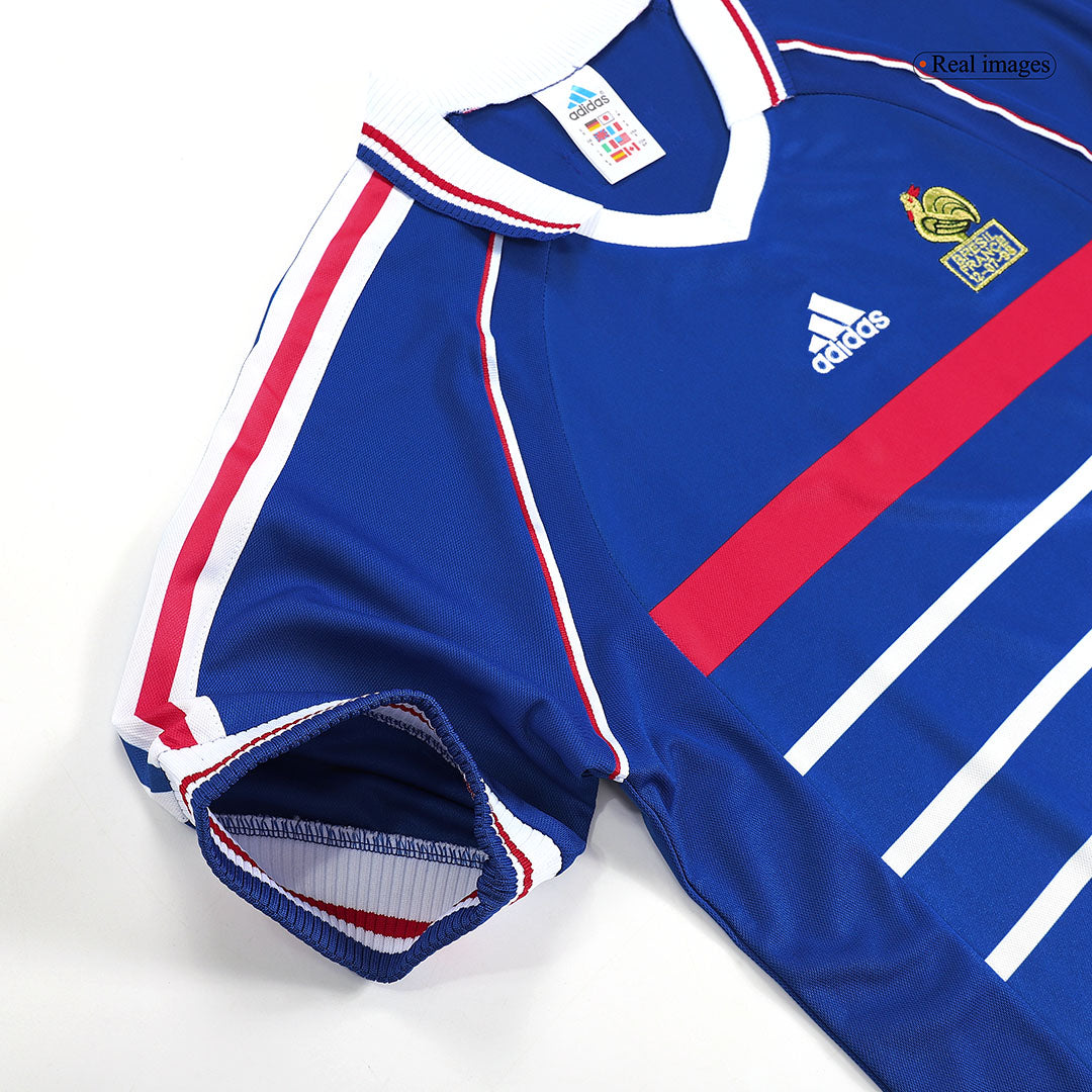 Camiseta retro de fútbol local de Francia 1998
