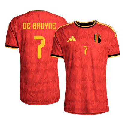 Camiseta de local de Bélgica DE BRUYNE #7 para hombre, Copa Mundial 2026 - Corte ajustado