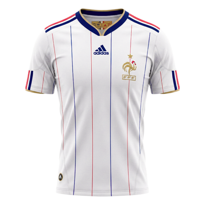 Camiseta retro de fútbol de visitante de Francia 2010