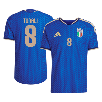 Camiseta de local de Italia TONALI #8 para hombre, Copa Mundial 2026 - Corte ajustado