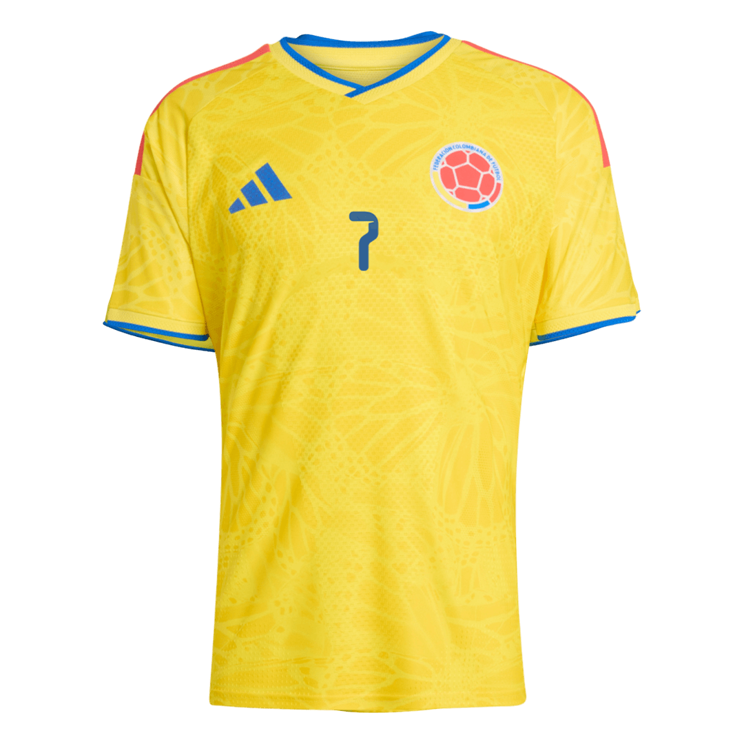 Camiseta Colombia LUIS DíAZ #7 Primera equipación Copa Mundial 2026 Hombre - Slim Fit