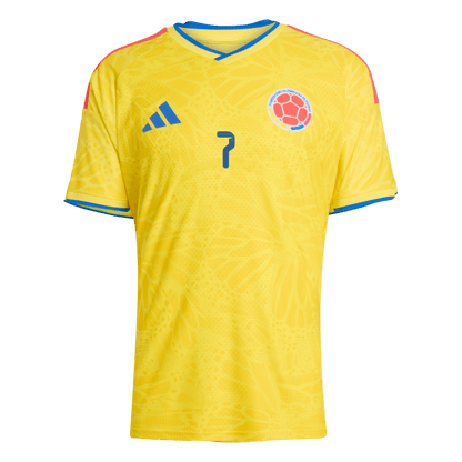 Camiseta Colombia LUIS DíAZ #7 Primera equipación Copa Mundial 2026 Hombre - Slim Fit