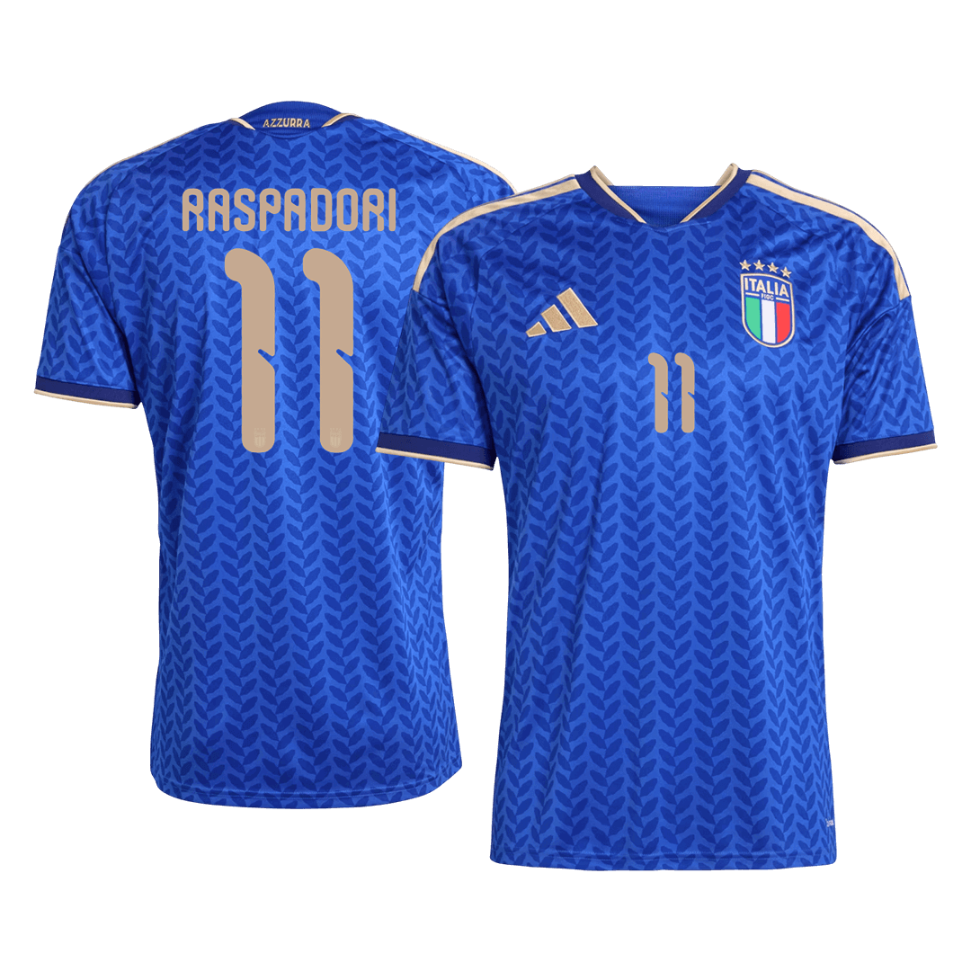 Camiseta de local de Italia para hombre, RASPADORI, número 11, Copa del Mundo 2026