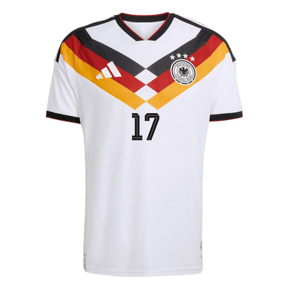 Camiseta de local de Alemania WIRTZ #17 para hombre, Copa Mundial 2026 - Corte ajustado