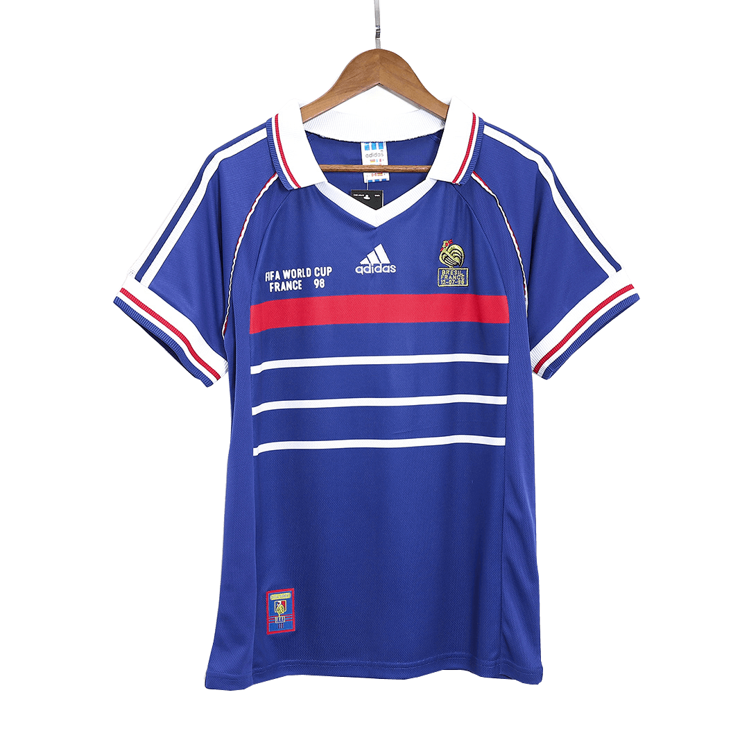Camiseta retro de fútbol local de la Copa Mundial de Francia 1998