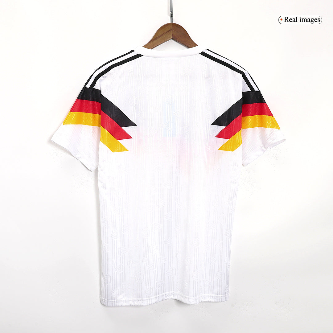 Camiseta retro de fútbol local de Alemania de 1990