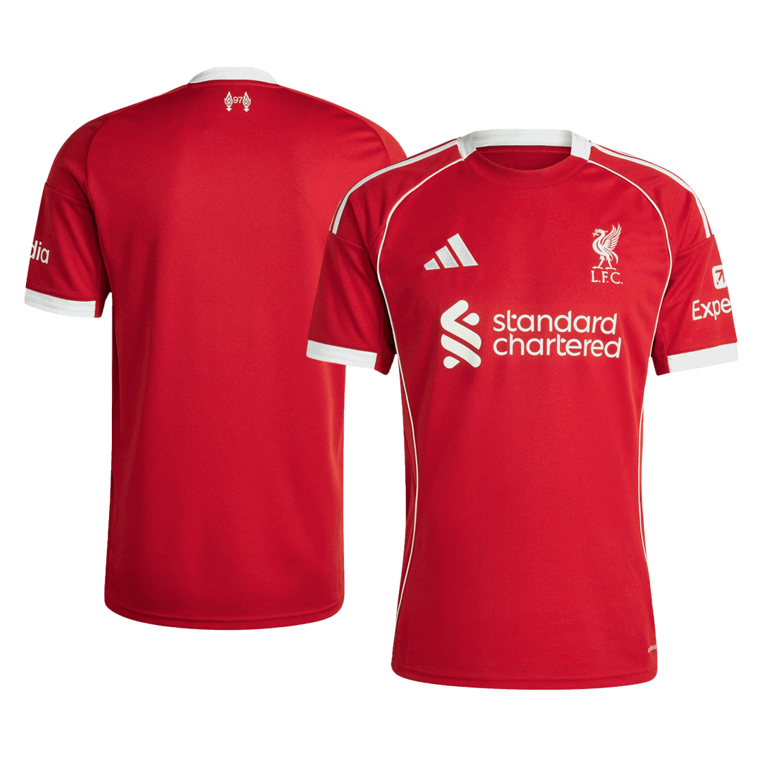 Camiseta de fútbol local del Liverpool 2025/26 roja