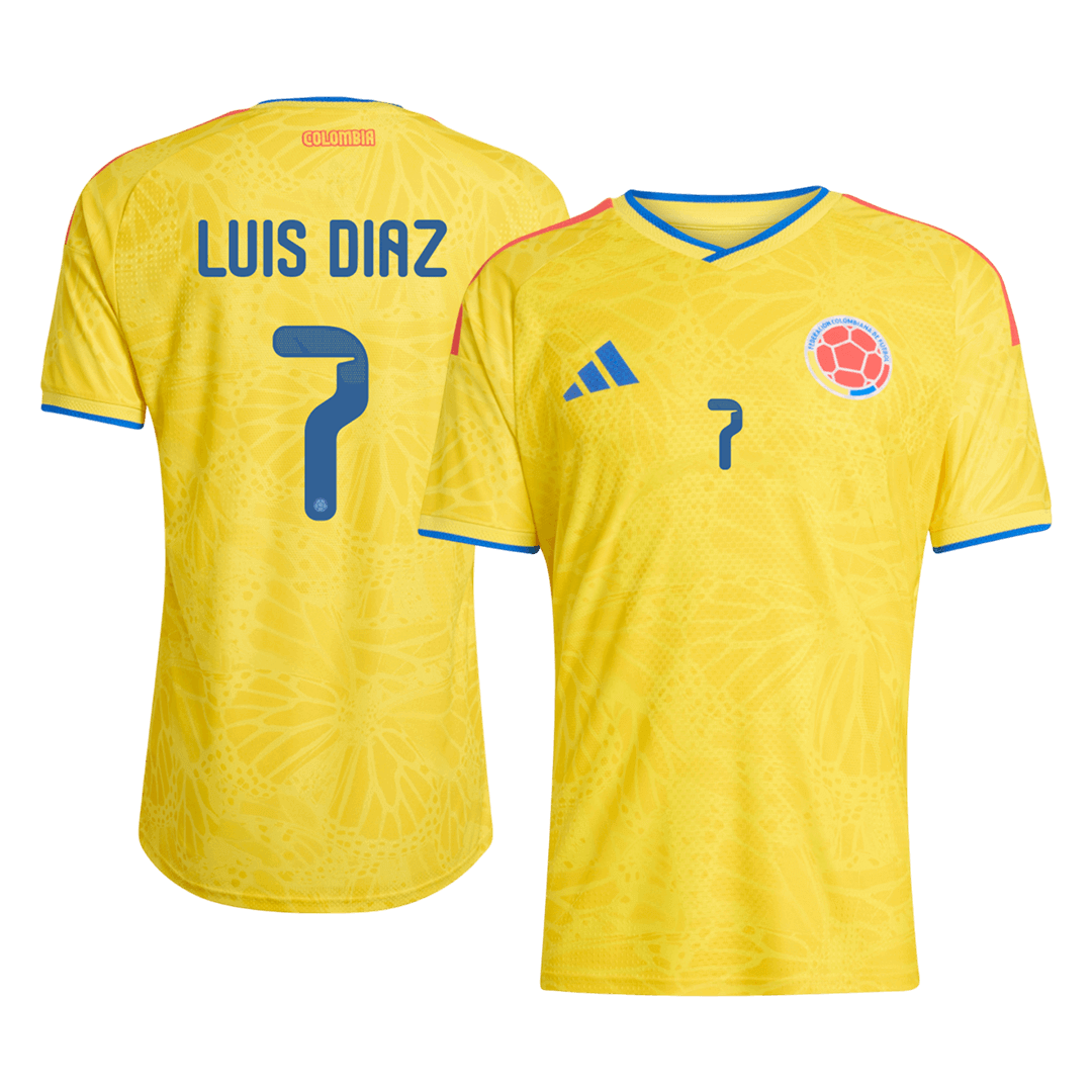 Camiseta Colombia LUIS DíAZ #7 Primera equipación Copa Mundial 2026 Hombre - Slim Fit