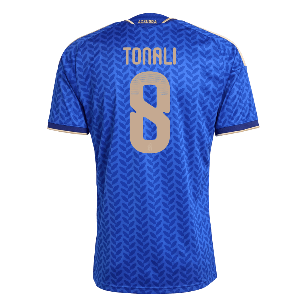 Camiseta de local de Italia para hombre, número 8, del Mundial 2026, con el nombre de Tonali.