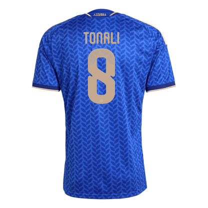Camiseta de local de Italia para hombre, número 8, del Mundial 2026, con el nombre de Tonali.