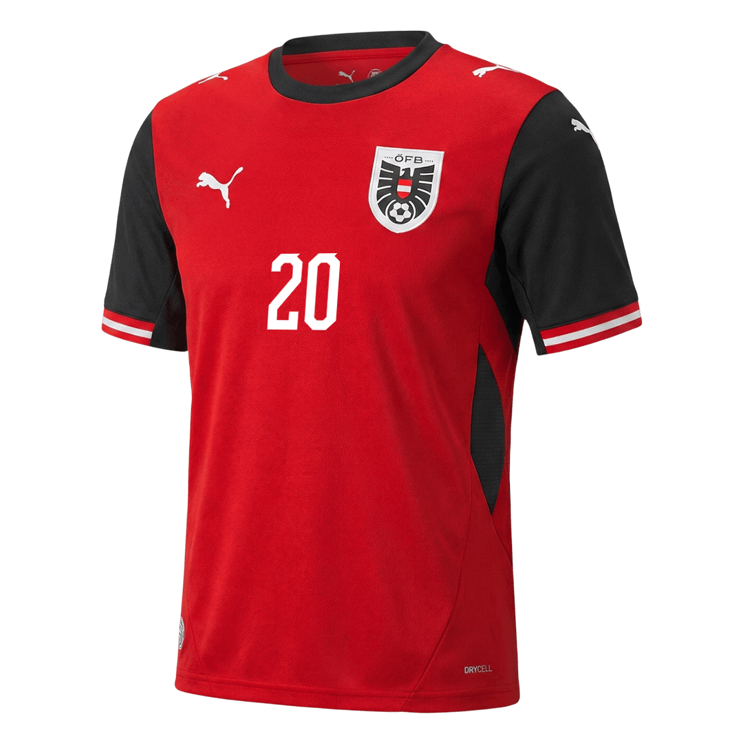 Camiseta de local de Austria LAIMER para hombre, número 20, Copa del Mundo 2026