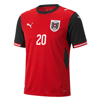 Camiseta de local de Austria LAIMER para hombre, número 20, Copa del Mundo 2026