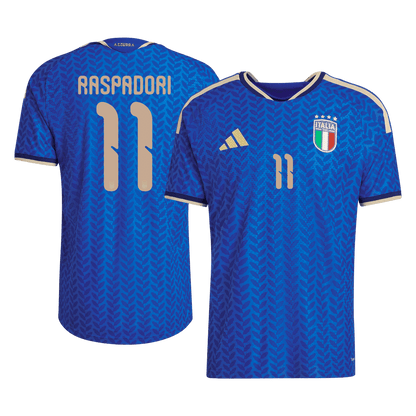 Camiseta de Italia para hombre RASPADORI #11 Local Copa Mundial 2026 - Corte ajustado