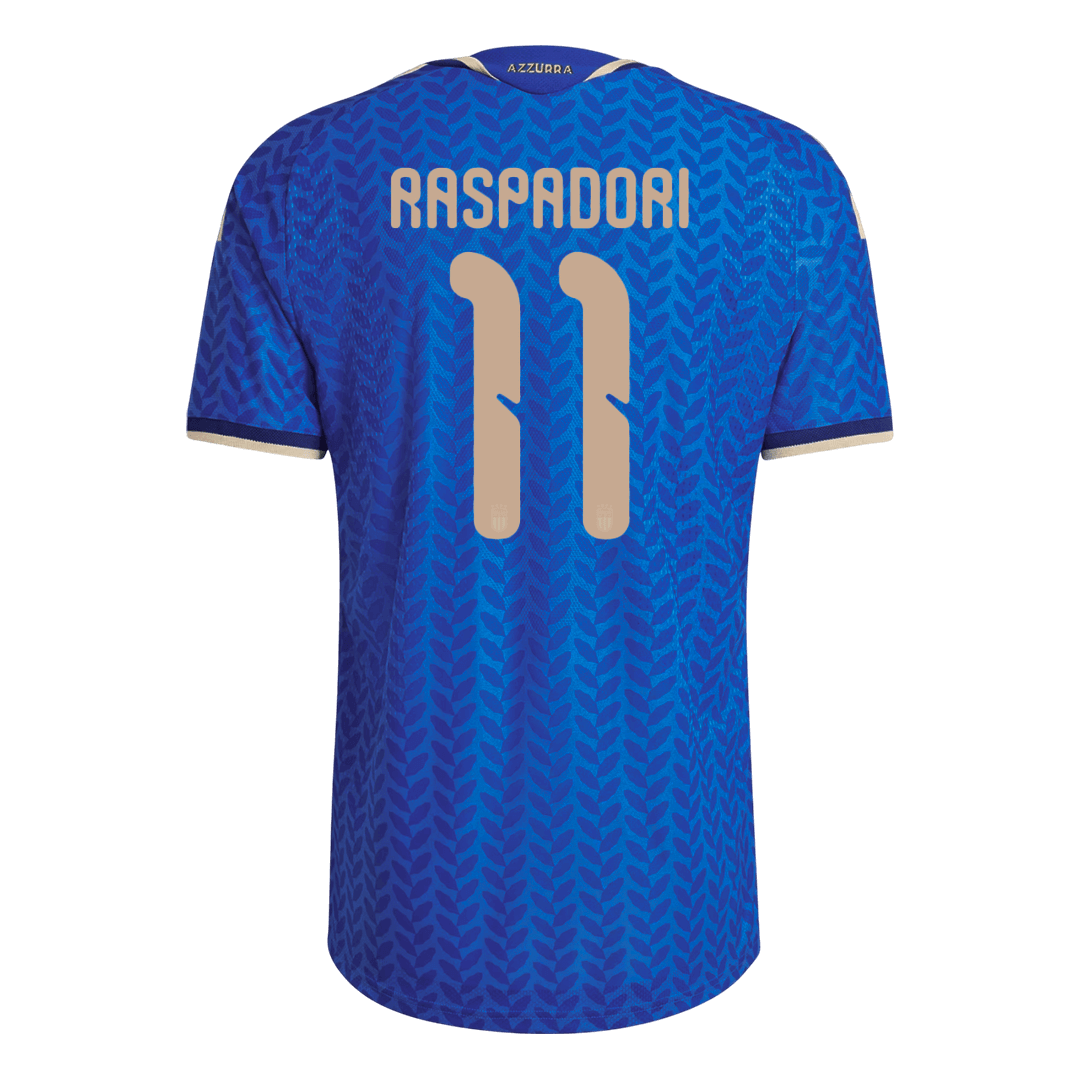 Camiseta de Italia para hombre RASPADORI #11 Local Copa Mundial 2026 - Corte ajustado