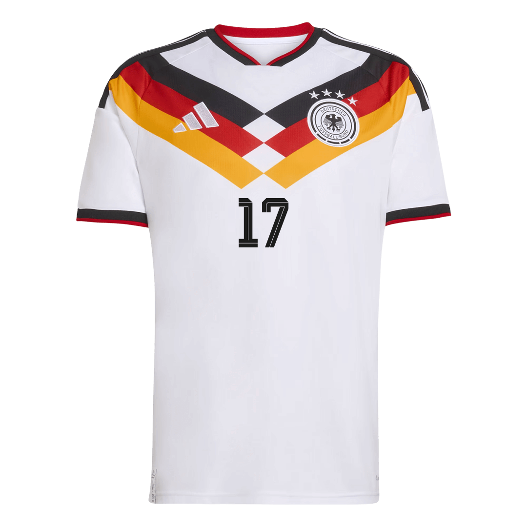 Camiseta de local de Alemania WIRTZ para hombre, número 17, Copa del Mundo 2026