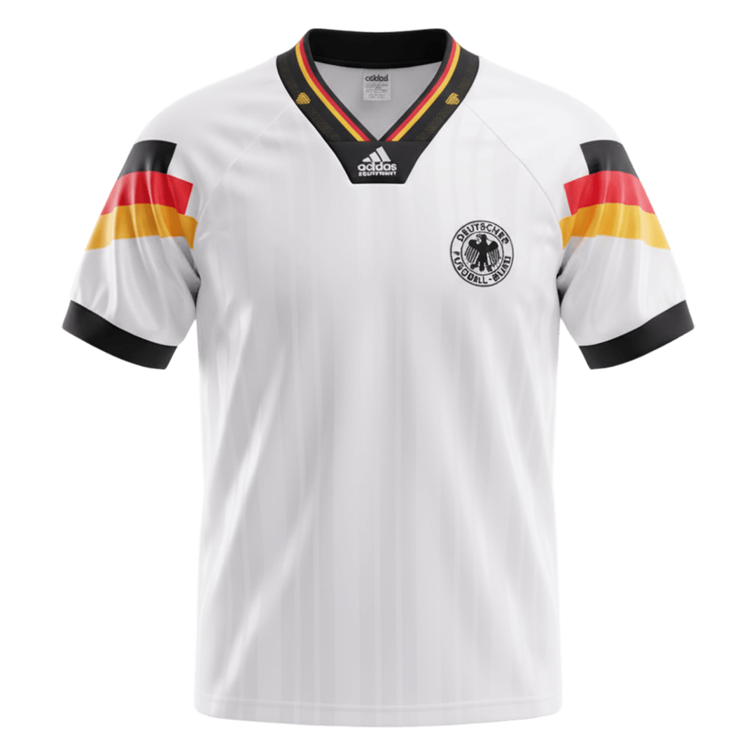 Camiseta retro de fútbol local de Alemania de 1992