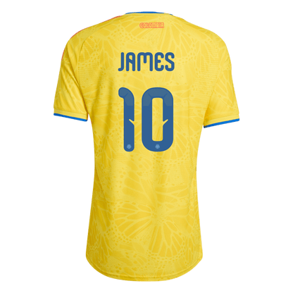Camiseta de local de Colombia para hombre, JAMES #10, Copa Mundial 2026 - Corte ajustado