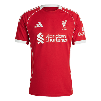 Camiseta de fútbol local del Liverpool 2025/26 roja