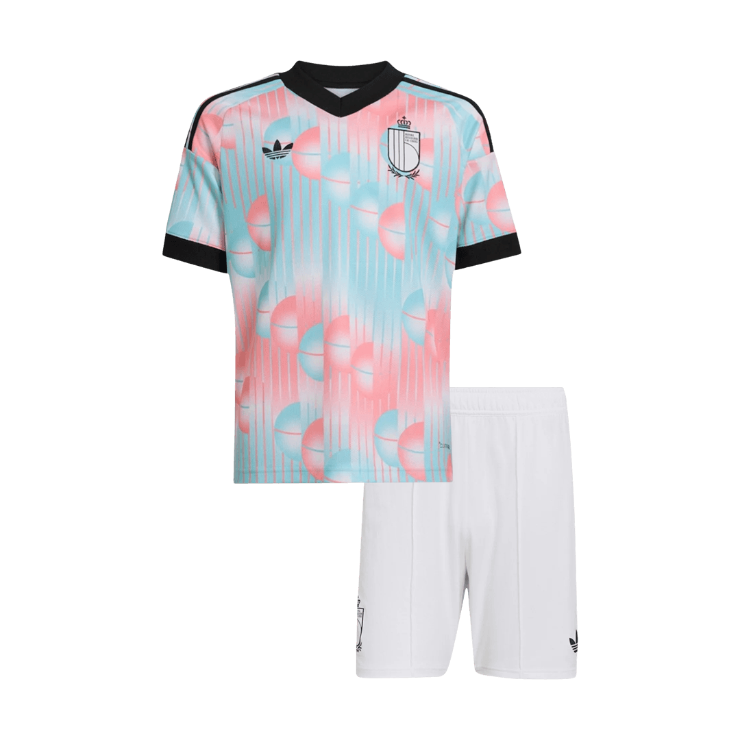 Equipación infantil de visitante de Bélgica (camiseta + pantalón corto) para el Mundial 2026
