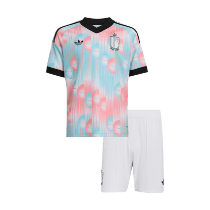 Equipación infantil de visitante de Bélgica (camiseta + pantalón corto) para el Mundial 2026